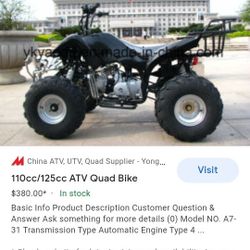 110cc-125cc Quad Needed
