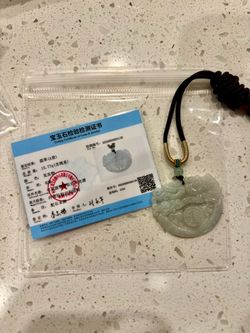 Certified Grade A Jadeite Jade Pendant Necklace