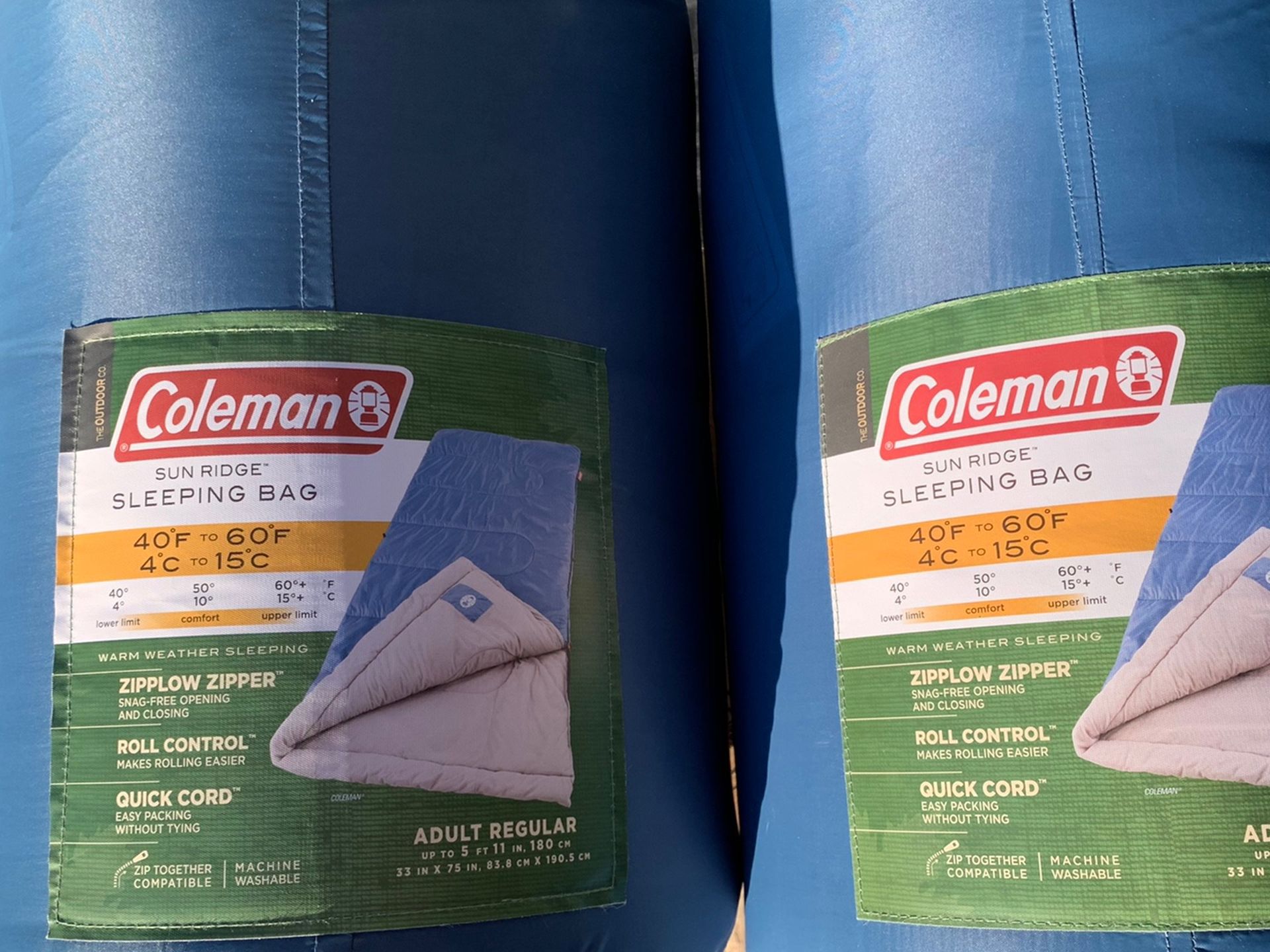 Coleman Sun Ridge Adult Sleeping Bags