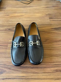 Salvatore Ferragamo Gancini Driving Loafers Black – Size 10