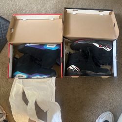 Air Jordan 6 & 8 Aqua & Playoff Size 10