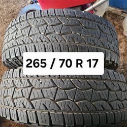 LT 265 / 70 R 17 (2) TIRES COOPER AT 