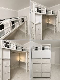 Loft Bed with Desk for sale