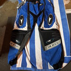 Men’s motorcycle riding pants and jersey