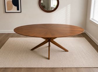 Mid-Century Modern Oval DINNING TABLE ONLY