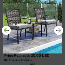 Out Door Set Of Two Chairs 