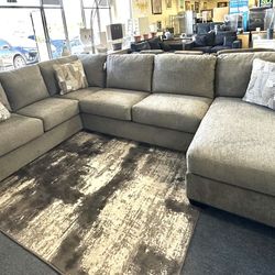 Large Light Grey Sectional 