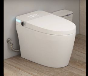 Eridanus Piedmont White (Bidet + Auto Flush + Heated Seat) Elongated Standard height 12-in Rough-In 1.28 GPF S...