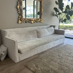 Blush Velvet Couch 