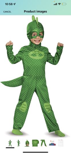 Gekko  PJ Masks Costume, Size 4-6 