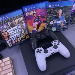 PS4 Two Controllers And 3 Games