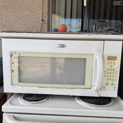 White Whirlpool Microwave