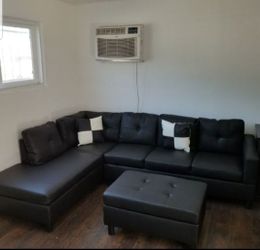 sofa modern faux 3 pc