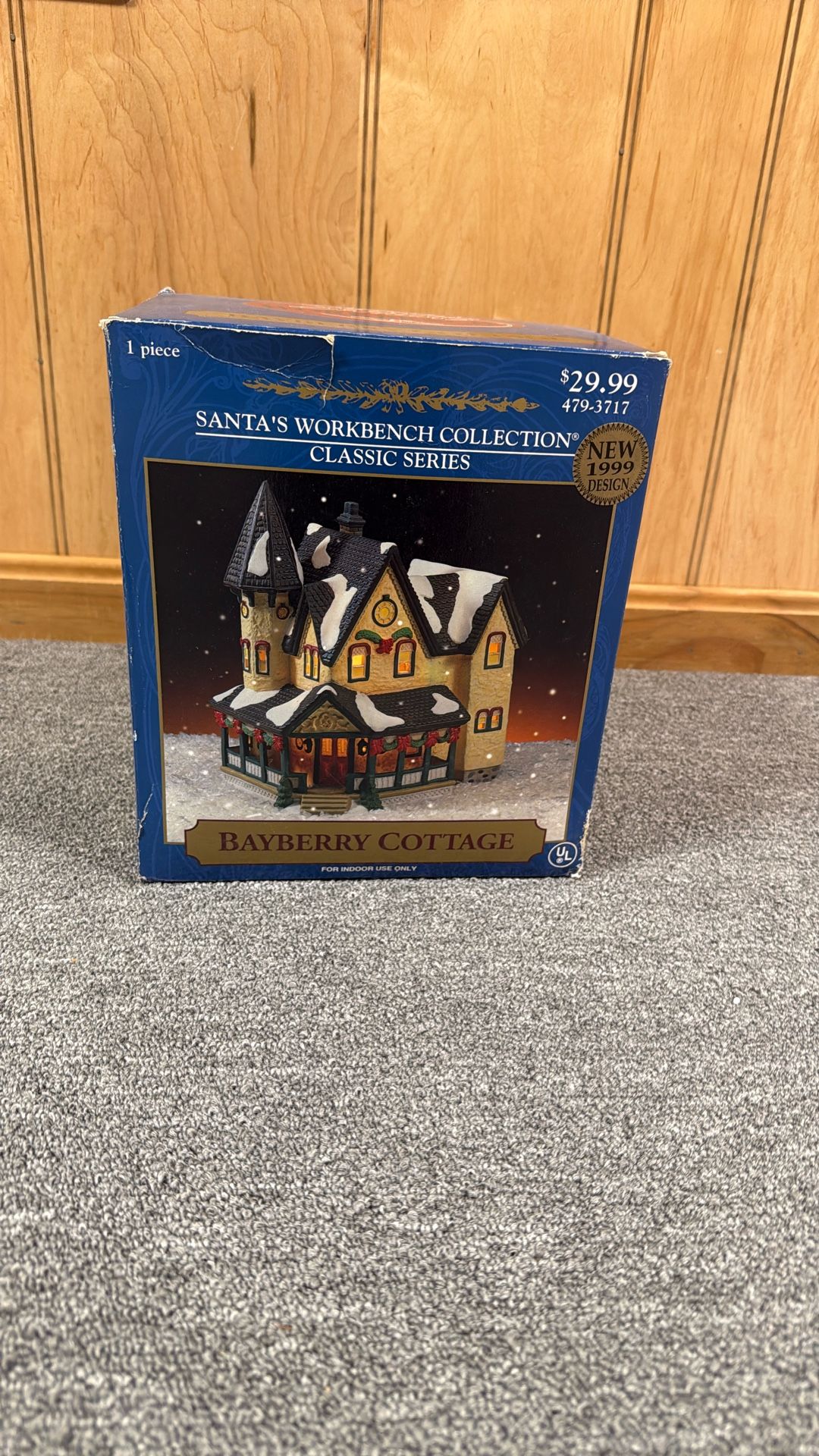 Lighted Porcelain Santa’s Workbench Collection “BAYBERRY COTTAGE “