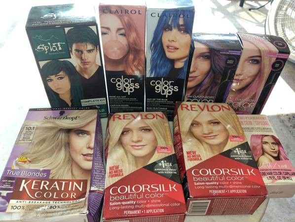 Lot Of 9 boxes of hair Color ultra blonde and mix colors