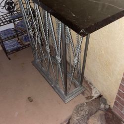 Antique Wrought Iron Bar Table