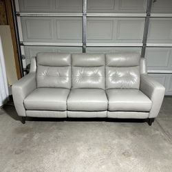 Power Leather Recliner Sofa *Free Delivery*