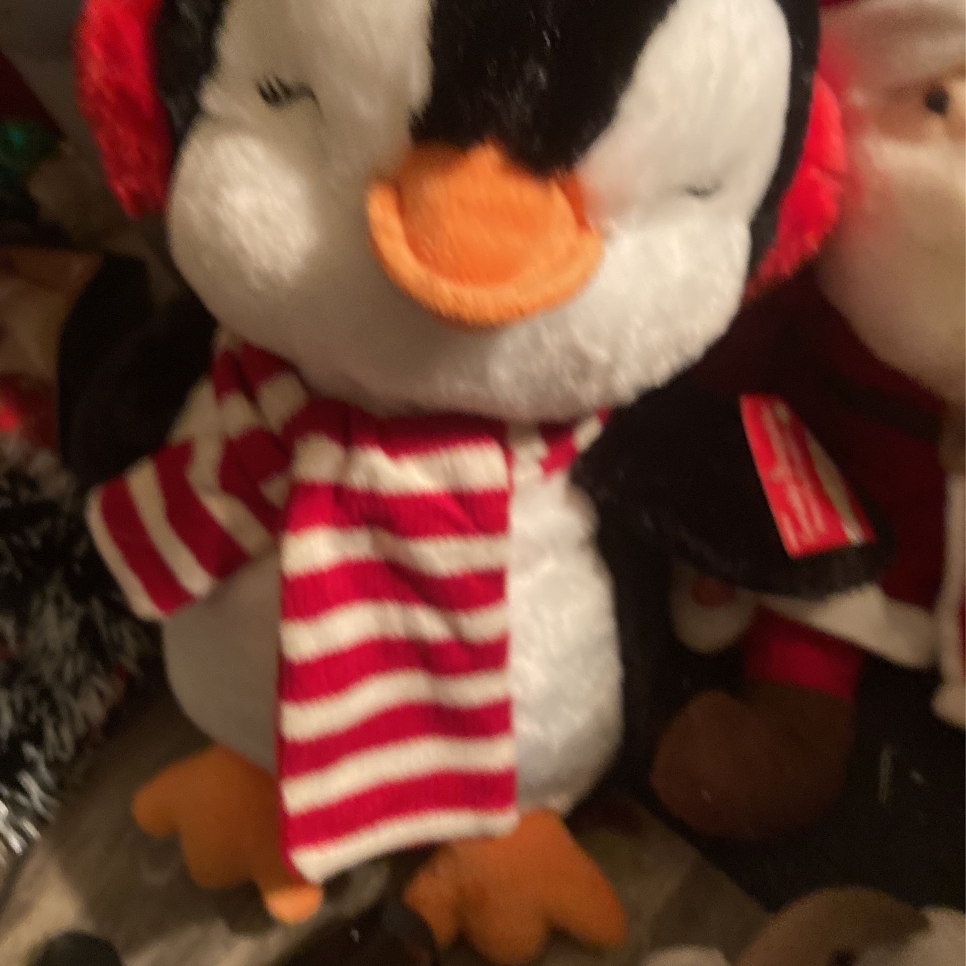 Penguin stuffed animal Christmas