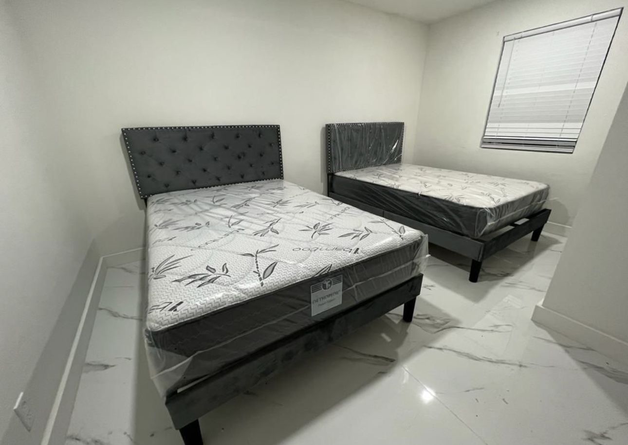 NEW MATTRESS FULL SIZE PLUSH WITH BOX SPRING