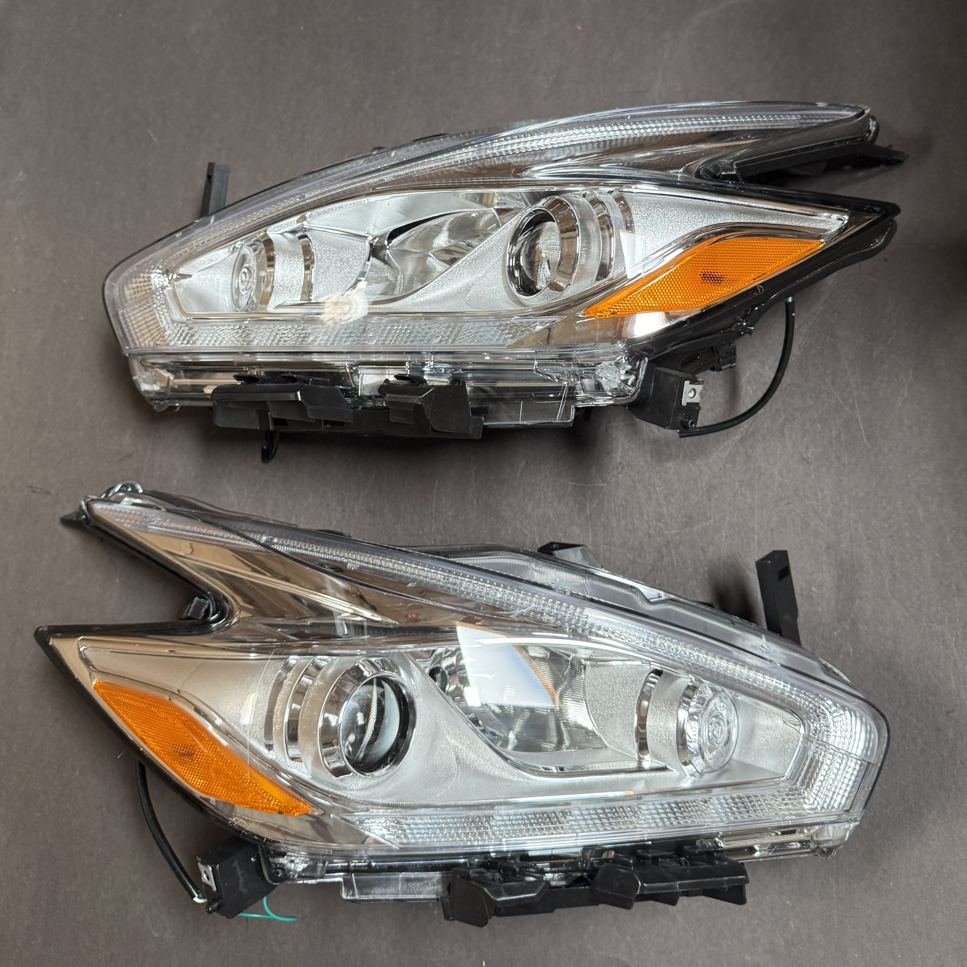 Pair Nissan Murano 2015-2018  Halogen Headlights LED DRL Headlamps Driver Passenger Side