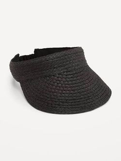 Old Navy Straw Sun Visors for Women Black