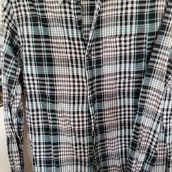 Wrangler Men Lond Sleeve Shirt Plaid Used Like New SML