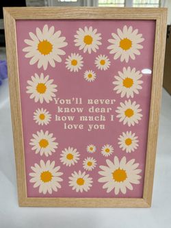 Framed Love Quote Print Wall Art