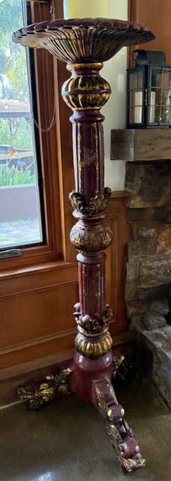 Set Of Two Beautiful Asian Temple Candle Holders Great Condition Vintage  Antique