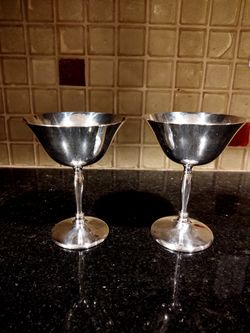 Vintage Silver Plated Champagne Goblets