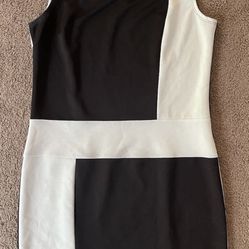 Women's ENFOCUS STUDIO Black & White Colorblock Dress