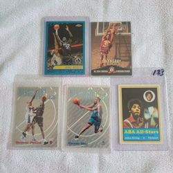 Basketball HOFers 5 Card Lot