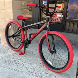 SE Bikes Blocks Flyer 26" BMX Bike Black Ruby Red