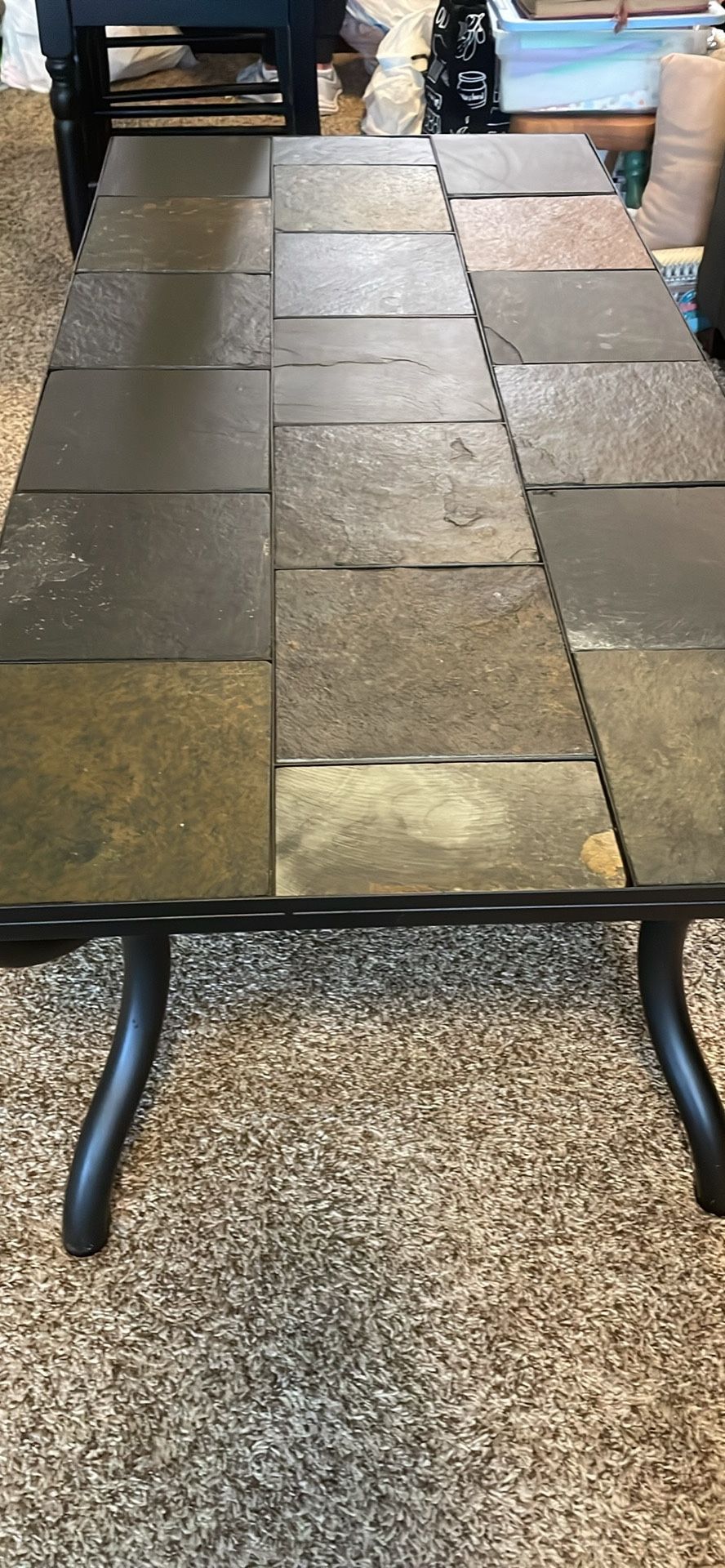 Slate Metal Coffee Table