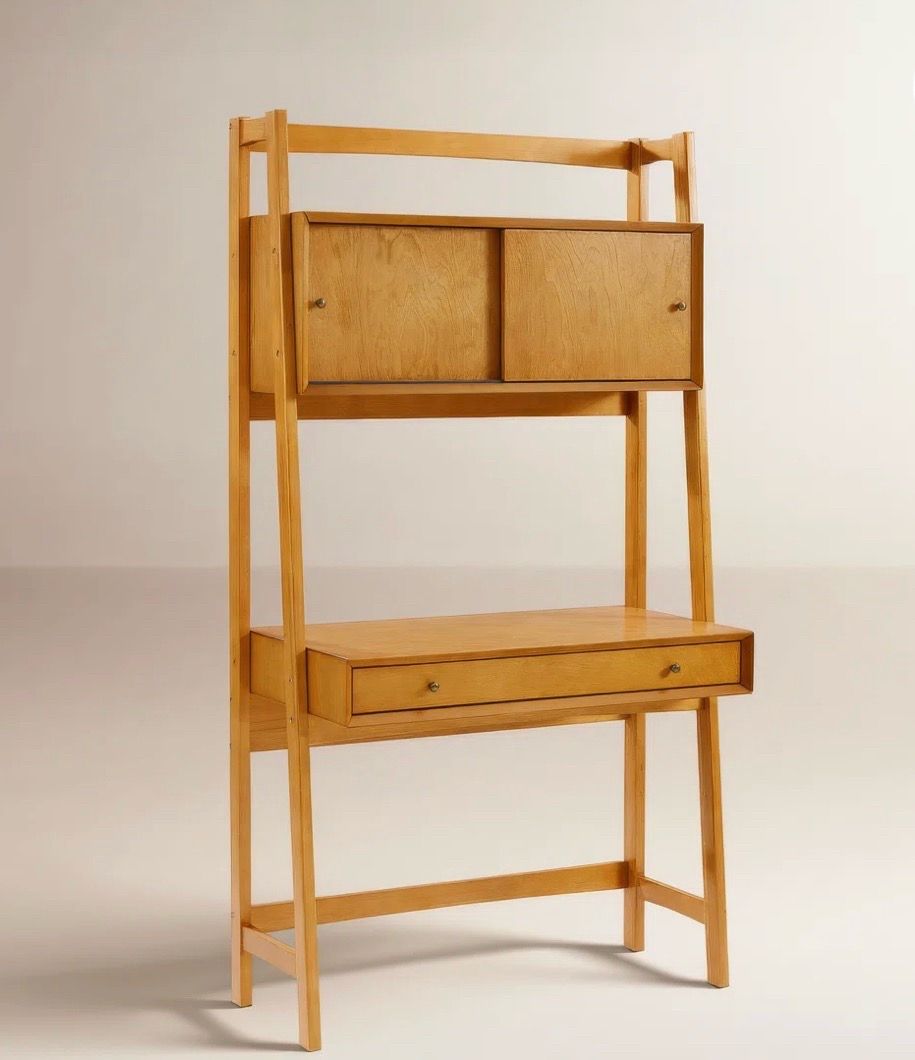 All Modern Stiles Wooden Ladder Leaning Desk with Shelves