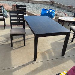 Dining Table, 5 chairs