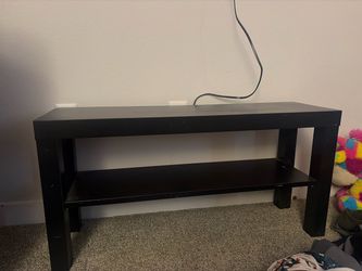 Black TV Stand with Bottom Shelf