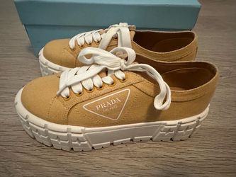 Prada Milano Canvas Platform Sneakers