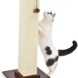 Large Premium Tall Cat Scratching Post - 16 x 35 x 16 Inches, Wood