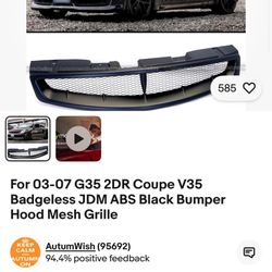 2003- 07 BLACK BUMPER HOOD MESH GRILLE
