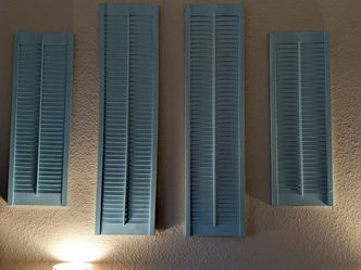 Farmhouse decorative shutters turquoise
