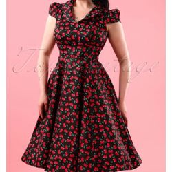 Cherry Print Pinup Dress