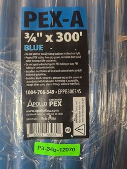 Brand New 300 Ft PEX-A Pipe ( blue ) 3/4" – Factory Sealed