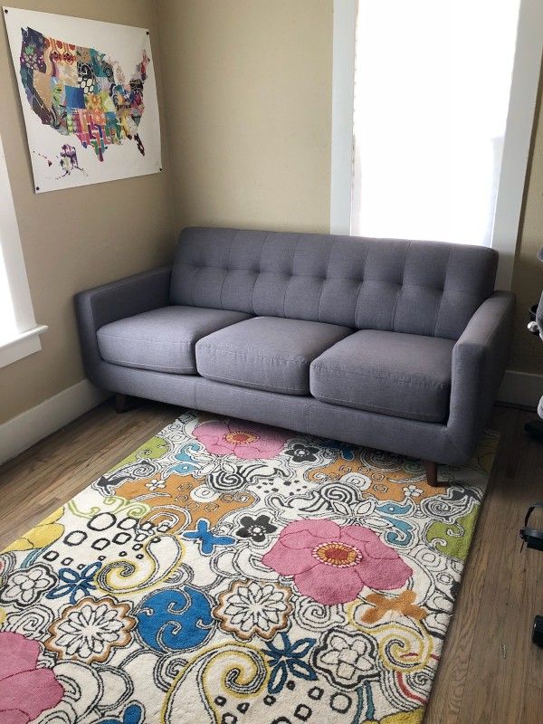 ALLIE Jade 80" Queen Sleeper Sofa with Memory Foam Mattress.