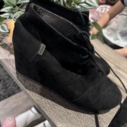 6.5 Booties Wedges Black 