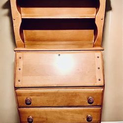 Vintage 1930’s Maple Secretary Desk