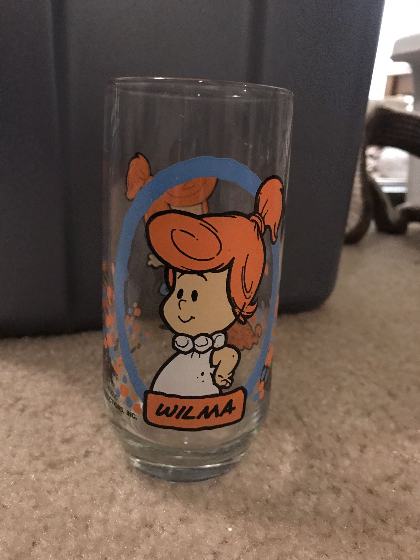 1986 WILMA of the Flintstones Collectible glass