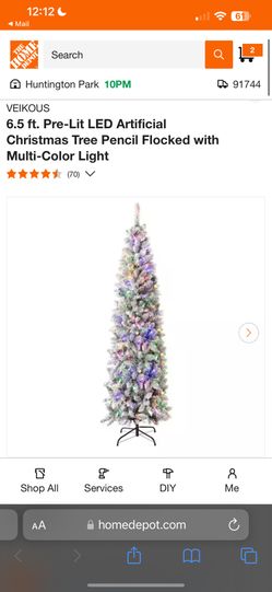 Home Depot Xmas Tree