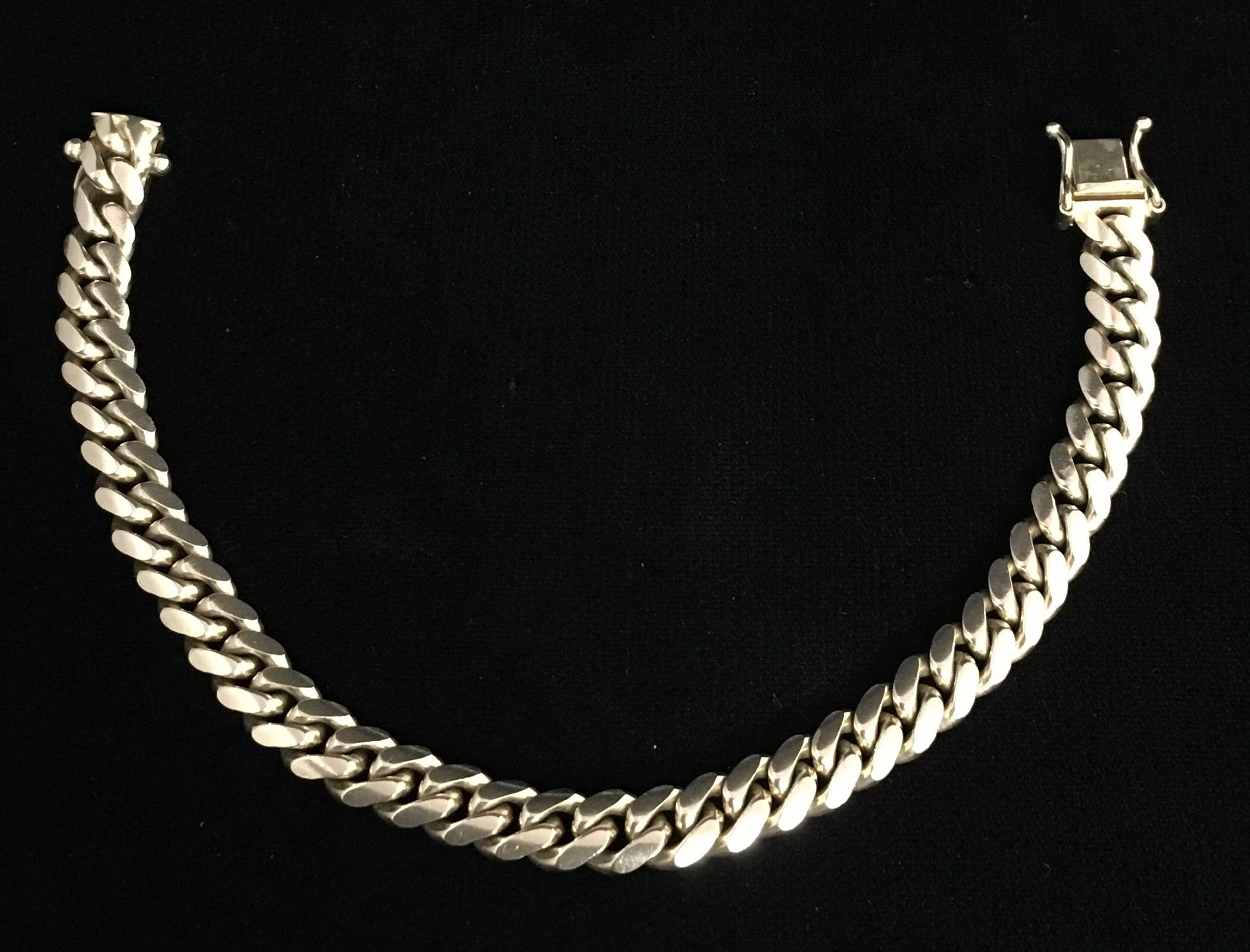 14KT Y/G MEN’S 7.5” CUBAN LINK BRACELET 27.1 GRAMS 