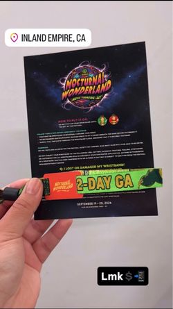 2-day Ga Nocturnal wonderland wristband