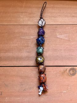 Chakra Crystal Macramé Stone Strand Energy Balancing Meditation Self-Care Gift Hanging Decor 